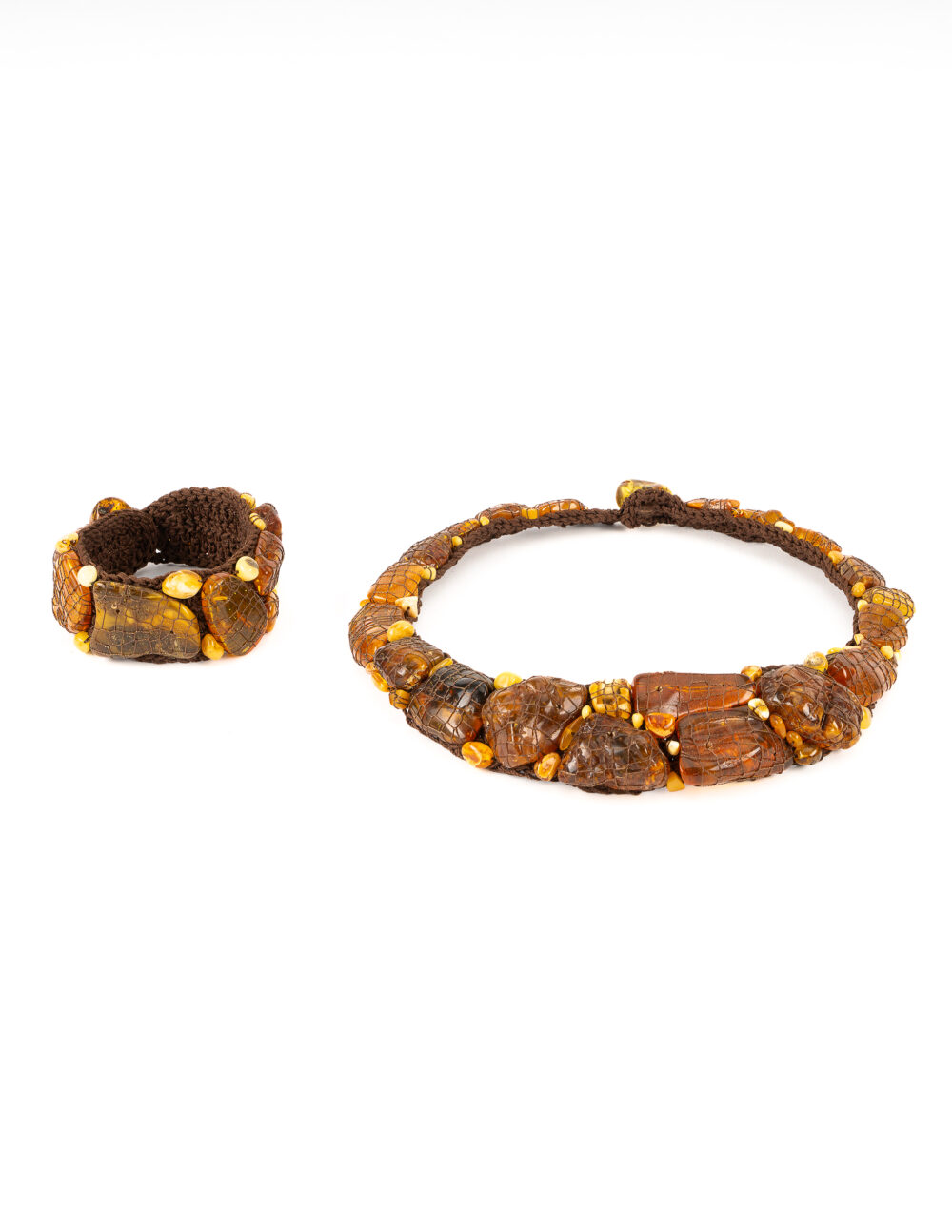 Komplet biżuterii bursztynowej