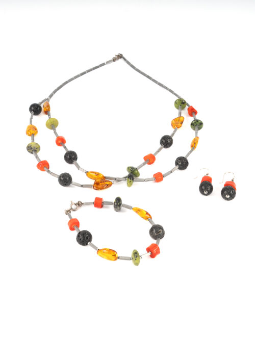 Komplet biżuterii z kamieni naturalnych