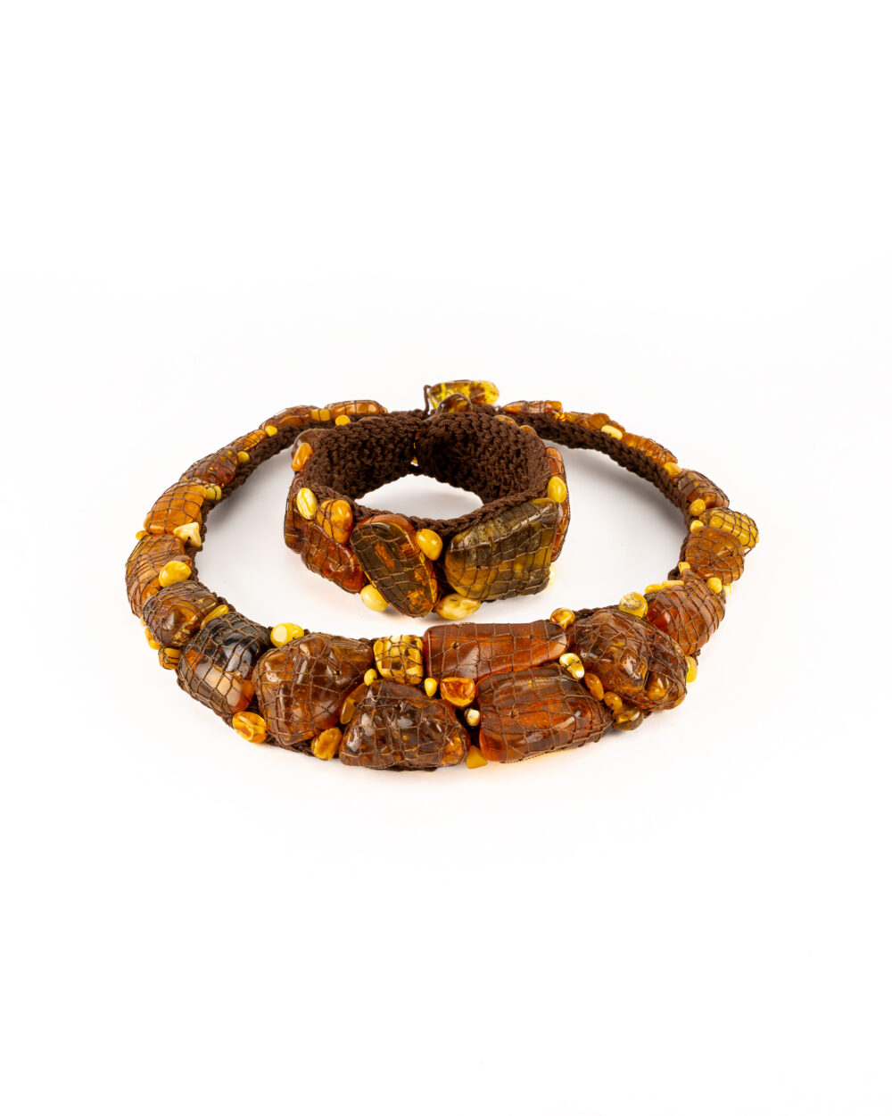 Komplet biżuterii bursztynowej