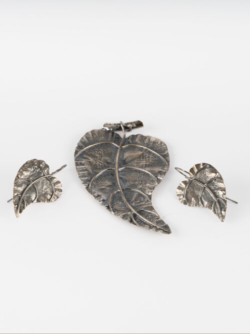 Komplet srebrnej biżuterii artystycznej