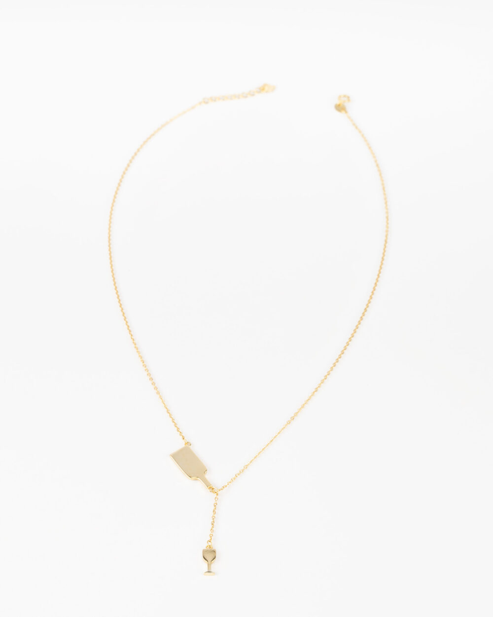 Łańcuszek z pozłacanego srebra z motywem winiarskim