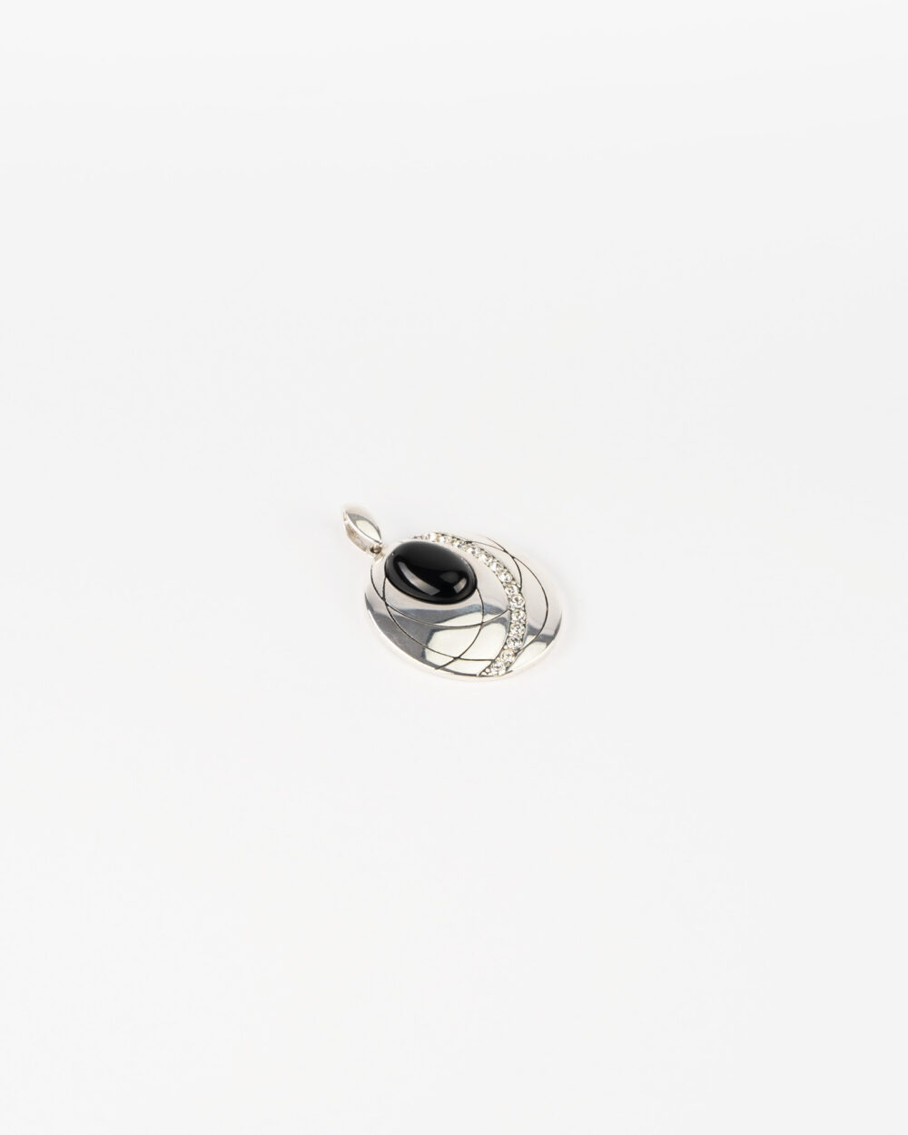 Komplet biżuterii srebrnej z onyksami